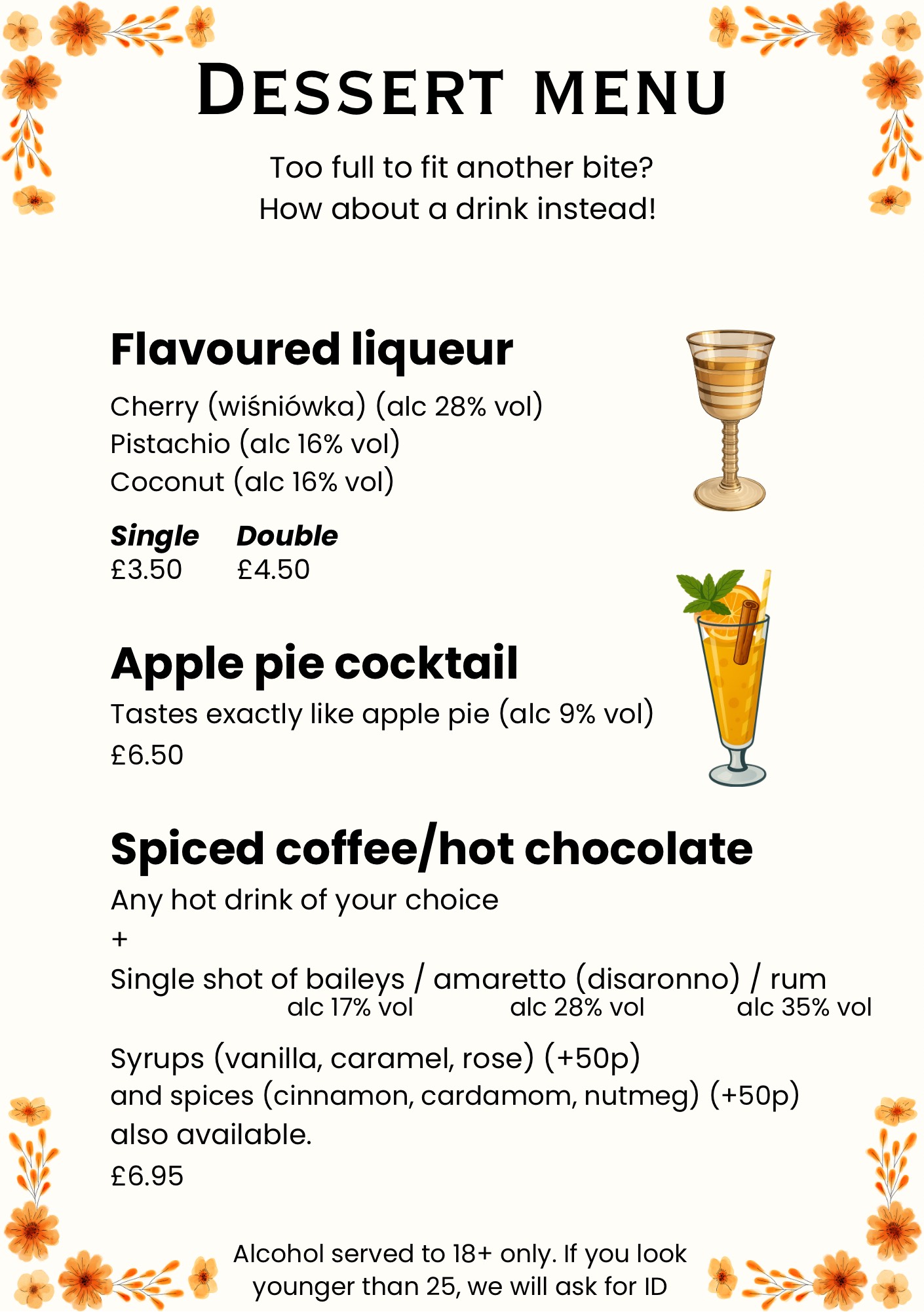 Menu Visit and Taste